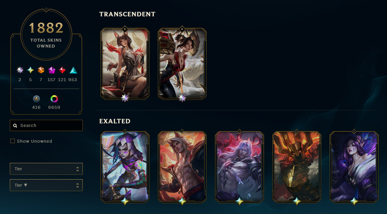 Skins screenshot